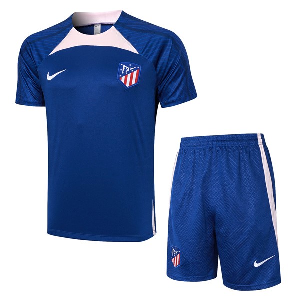 Trikot Trainingsshirt Atletico Madrid Komplett Set 2024 Blau